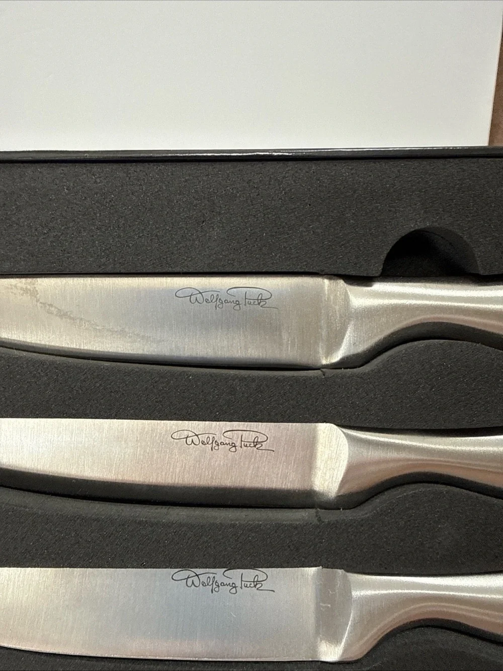 New Wolfgang Puck steak knife set stainless steel set of 6
